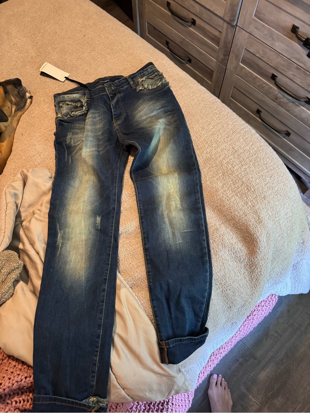 Dolce & Gabbana Distressed Blue Slim Straight Jeans